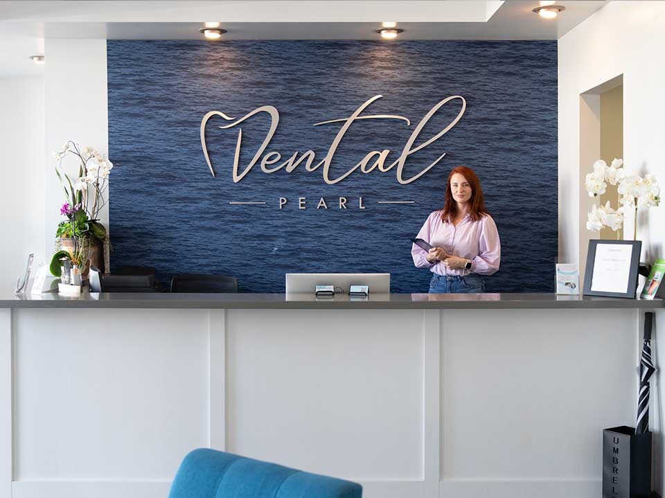 Dental office reception at Dental Pearl Miami in North Miami Beach FL representing patient terms of service and policies
