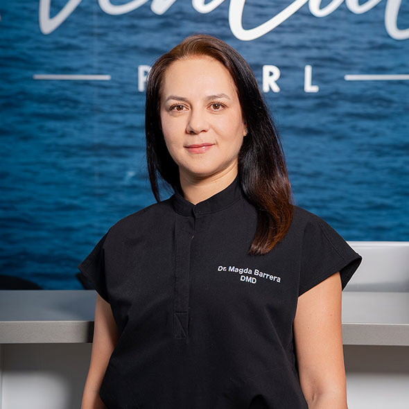 Experienced dentist Dr Magda Barrera Chaparro DMD serving patients in North Miami Beach Florida at Dental Pearl Miami