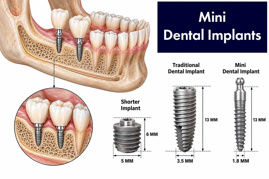 Mini dental implants compared with traditional and short dental implants in North Miami Beach, FL